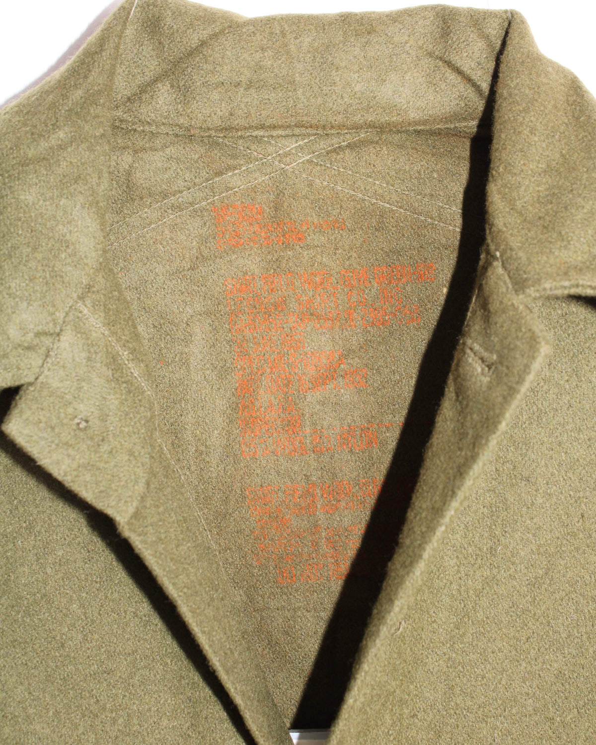 US ARMY VINTAGE OG 108 WOOL SHIRT OLIVE GREEN - M/L