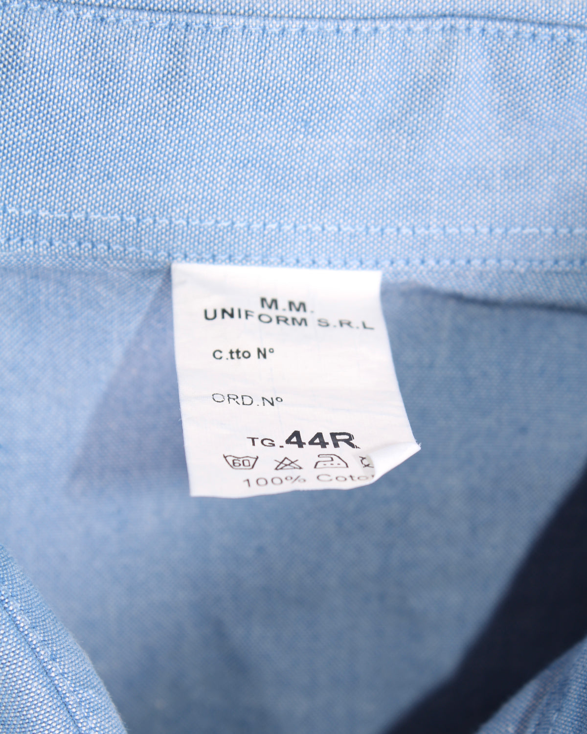 VINTAGE MARINA ITALIANA CHAMBRAY SHIRT LIGHT BLUE - XS