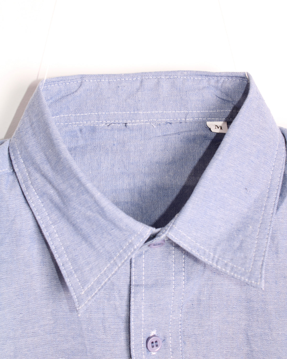 VINTAGE CHAMBRAY WORK SHIRT LIGHT BLUE