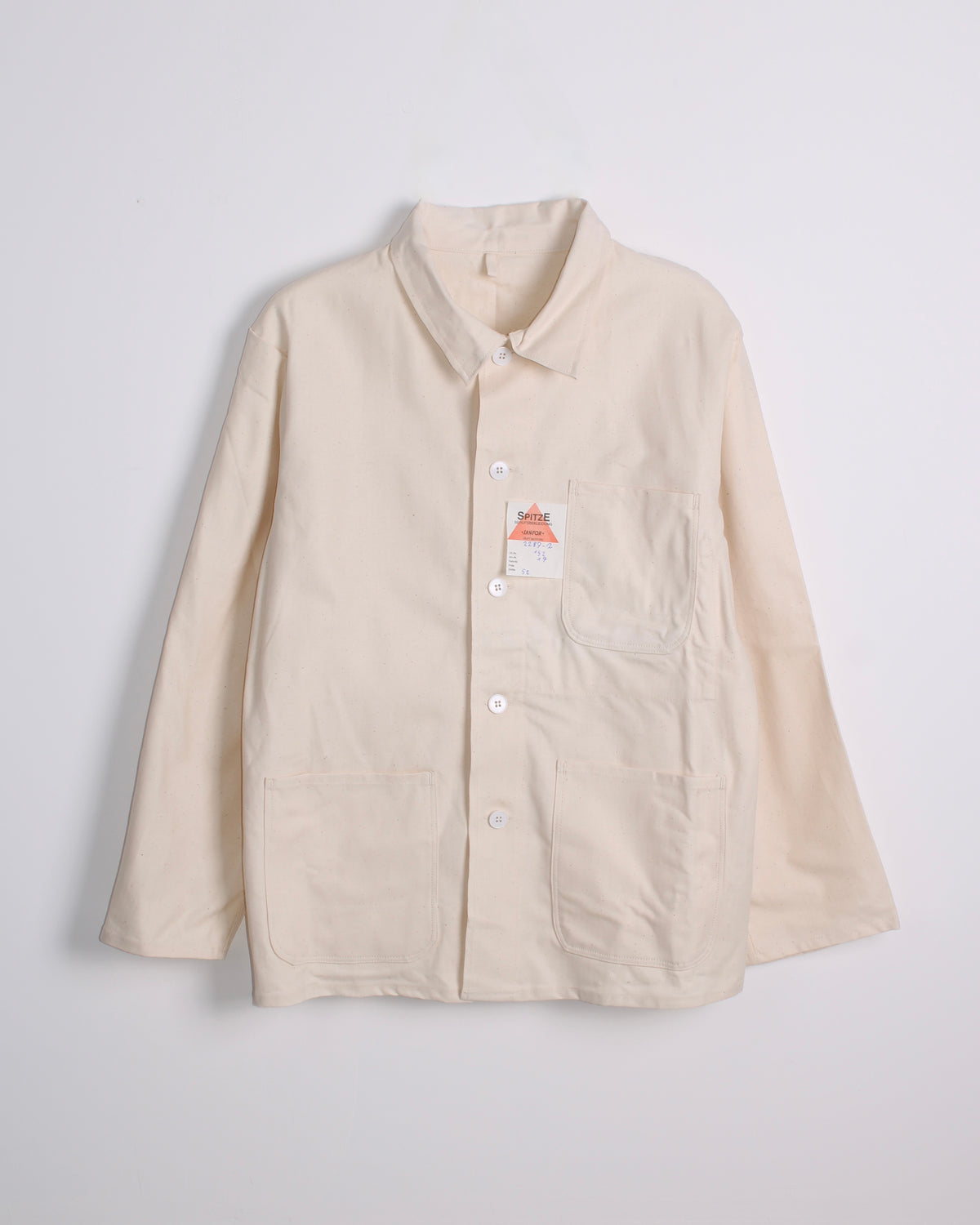 VINTAGE WORKWEAR CHORE JACKET HBT CREAM WHITE - L/XL