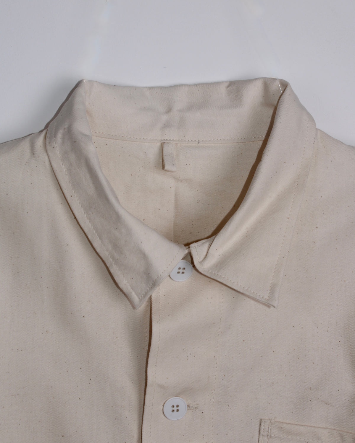 VINTAGE WORKWEAR CHORE JACKET HBT CREAM WHITE - L/XL