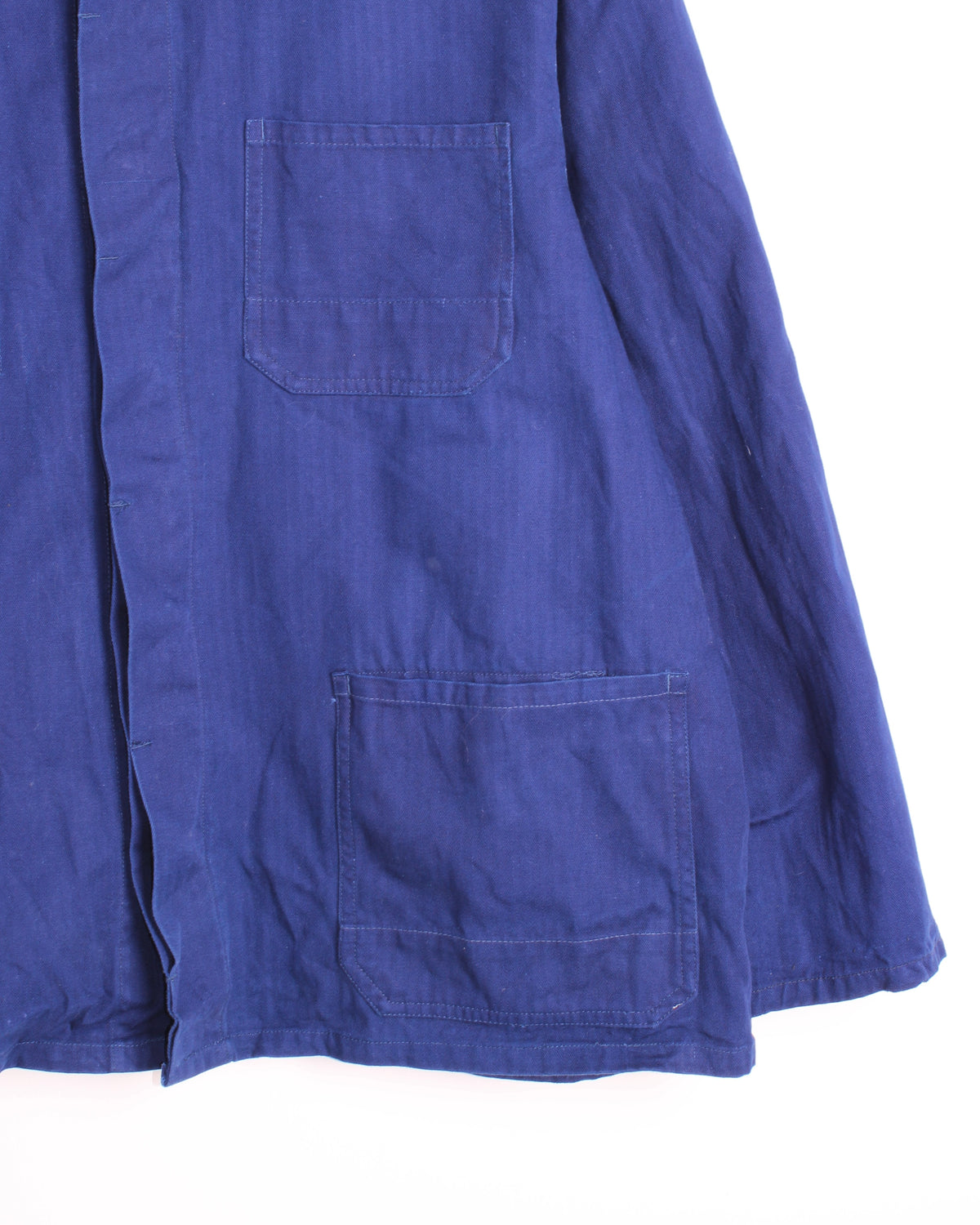 VINTAGE WORKWEAR CHORE JACKET HBT BLEU DE TRAVAIL - XL/XXL