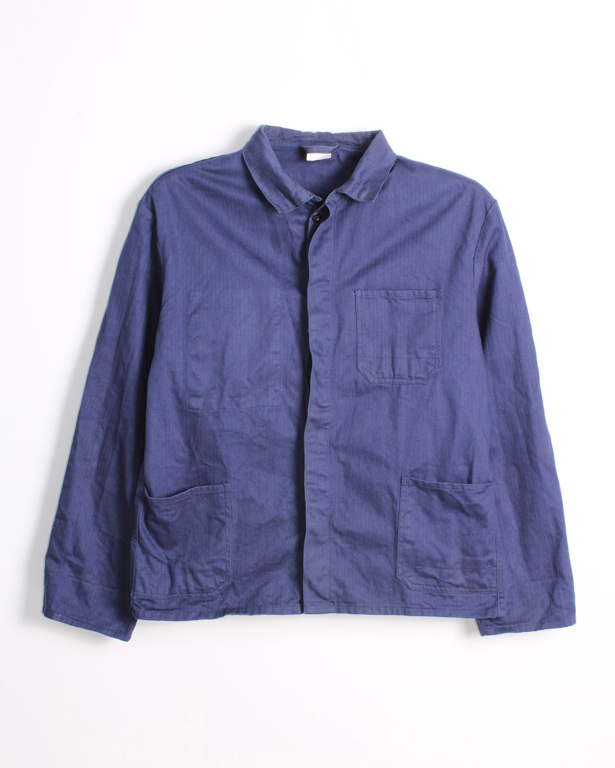 VINTAGE WORKWEAR CHORE JACKET HBT BLEU DE TRAVAIL - L/XL