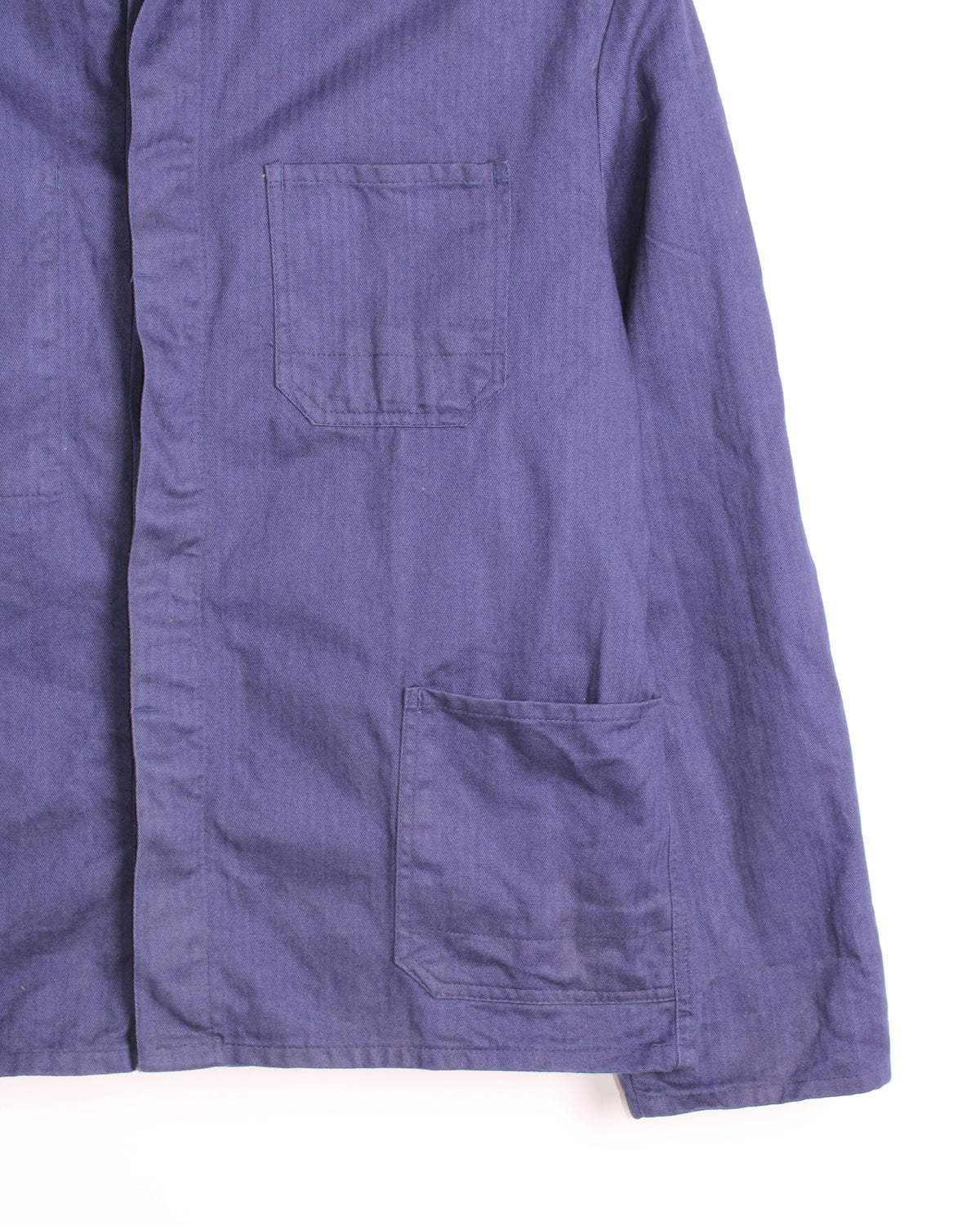 VINTAGE WORKWEAR CHORE JACKET HBT BLEU DE TRAVAIL - L/XL