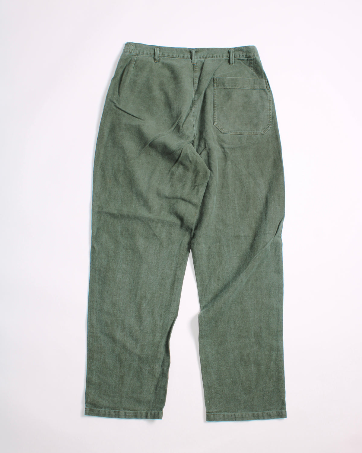 VINTAGE SWEDISH ARMY FATIGUE PANTS GREEN - W32