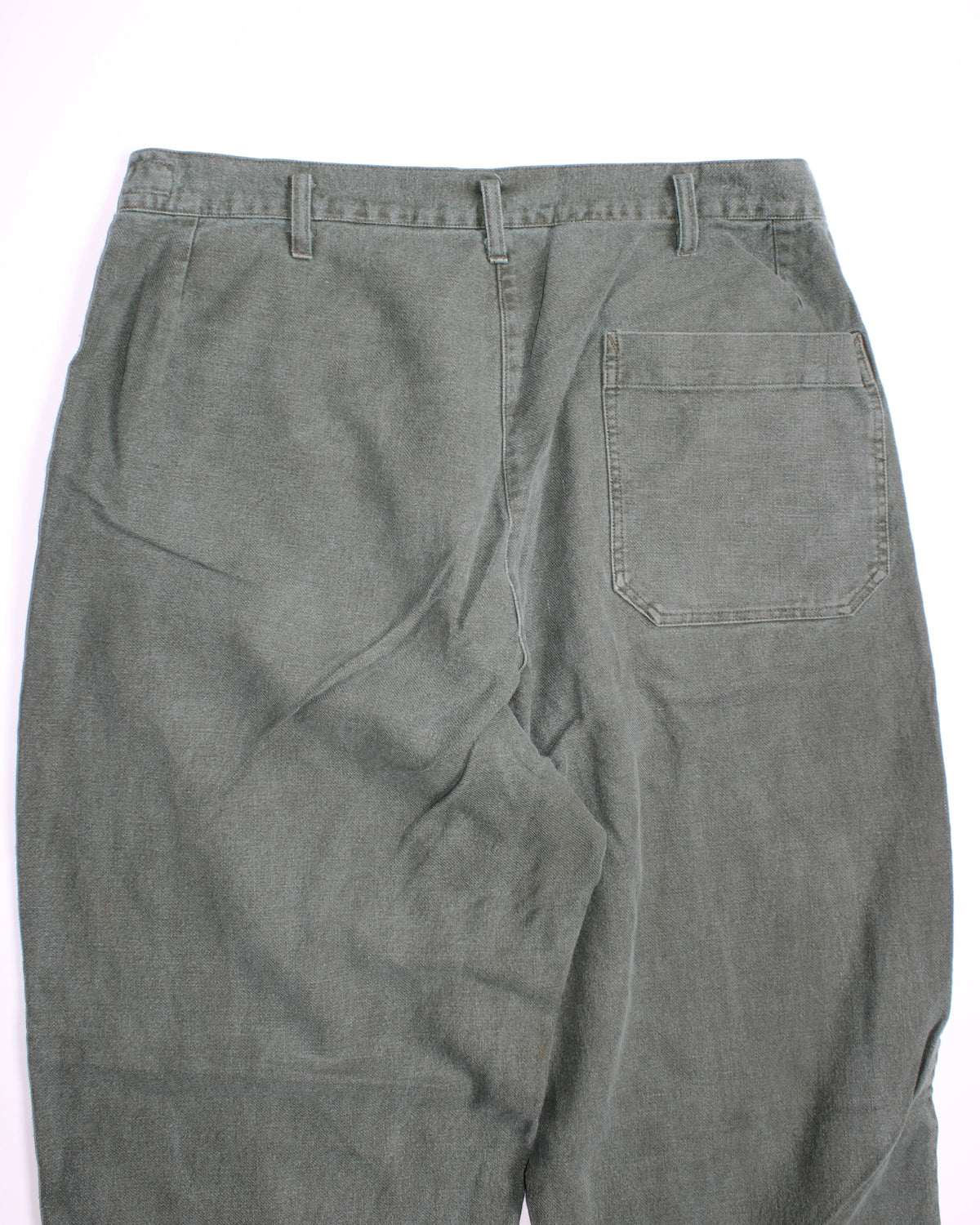 VINTAGE SWEDISH ARMY FATIGUE PANTS GREEN - W32