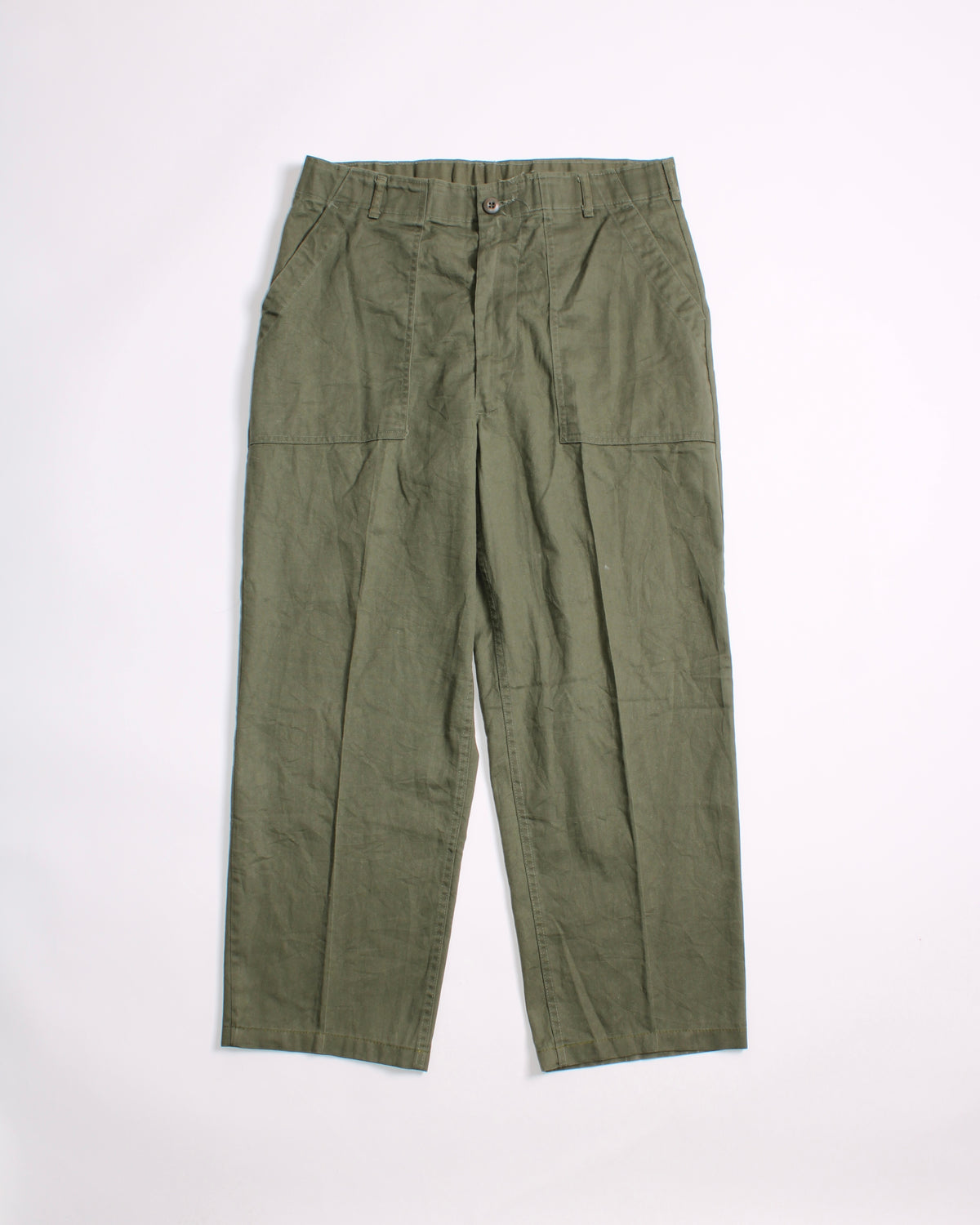 US ARMY VINTAGE OG 507 FATIGUE PANTS OLIVE GREEN - W36