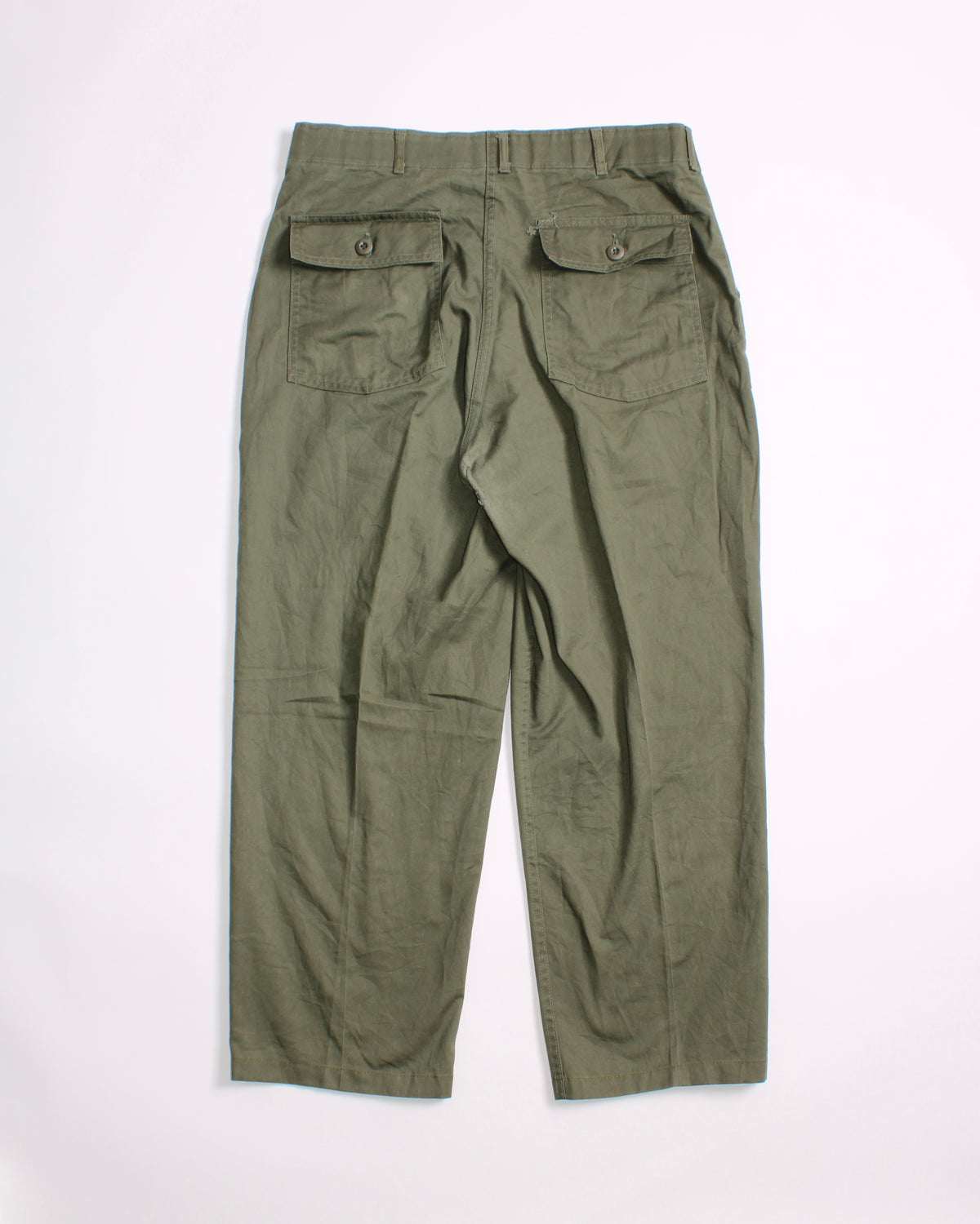 US ARMY VINTAGE OG 507 FATIGUE PANTS OLIVE GREEN - W36