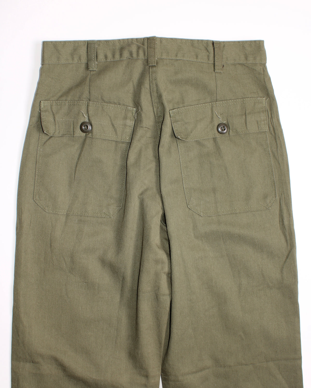 US ARMY VINTAGE OG 507 FATIGUE PANTS OLIVE GREEN - W30/W31