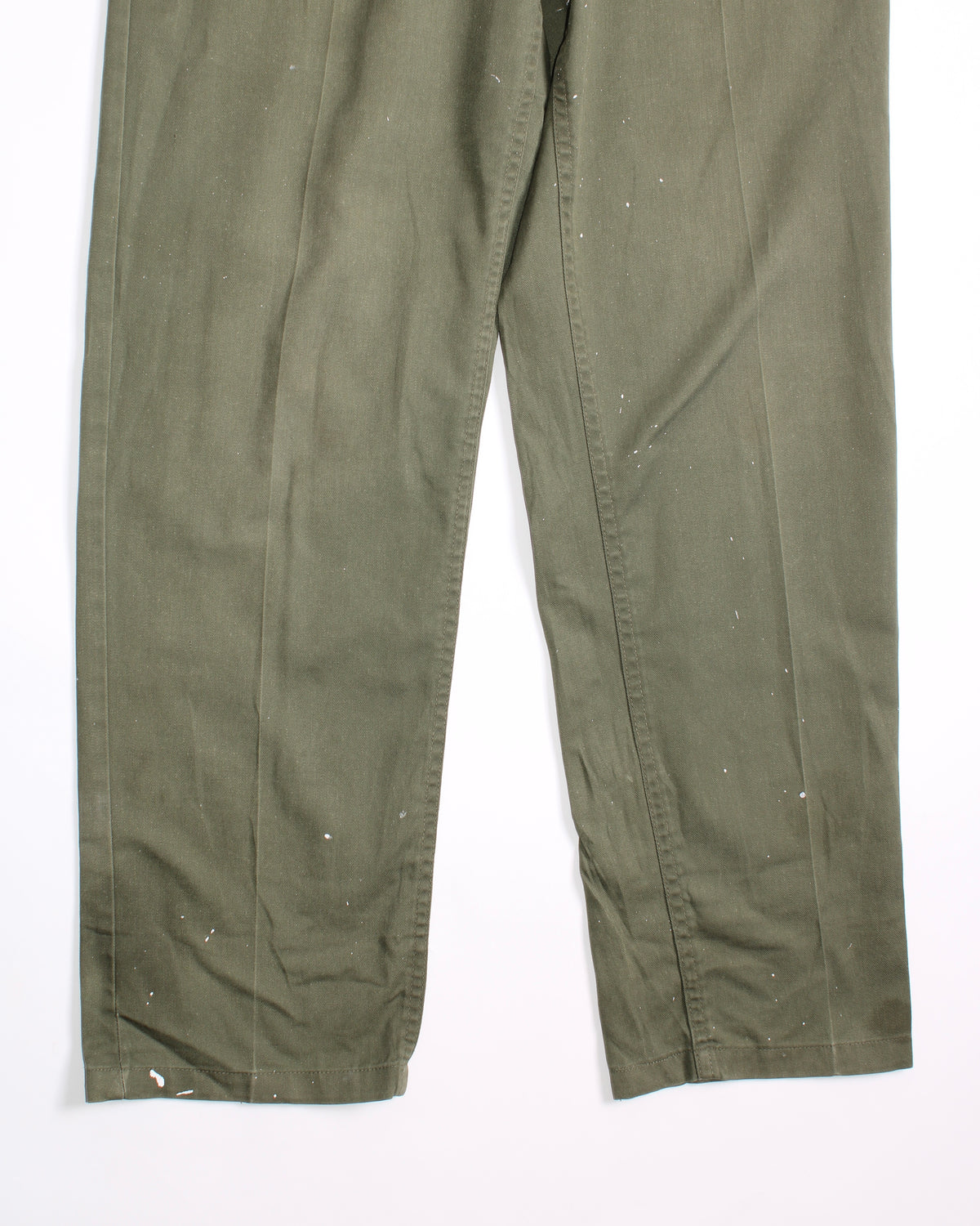 US ARMY VINTAGE OG 507 FATIGUE PAINTER PANTS OLIVE GREEN - W30