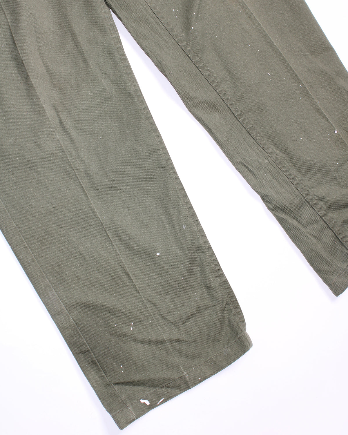 US ARMY VINTAGE OG 507 FATIGUE PAINTER PANTS OLIVE GREEN - W30