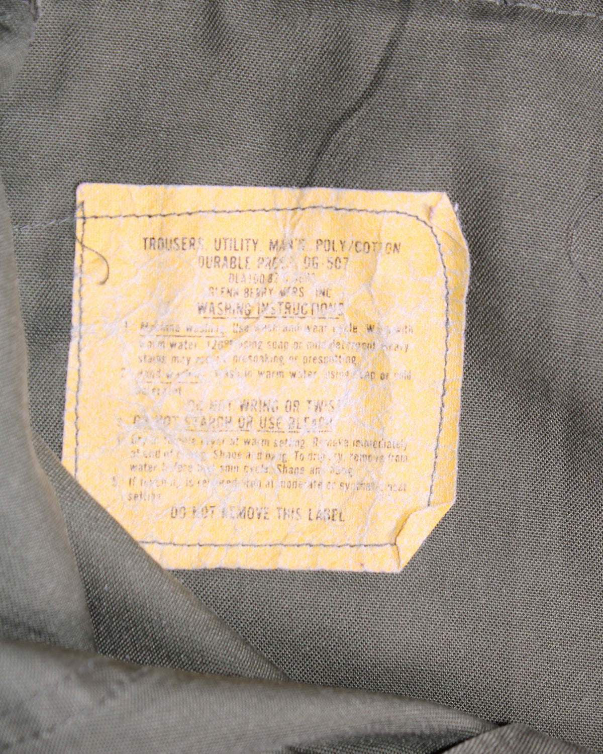 US ARMY VINTAGE OG 507 FATIGUE PAINTER PANTS OLIVE GREEN - W30