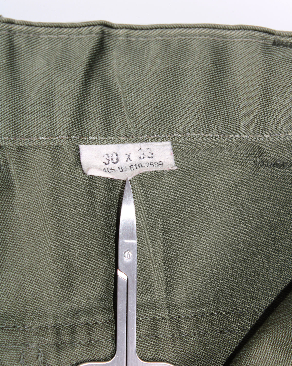 US ARMY VINTAGE OG 507 FATIGUE PAINTER PANTS OLIVE GREEN - W30