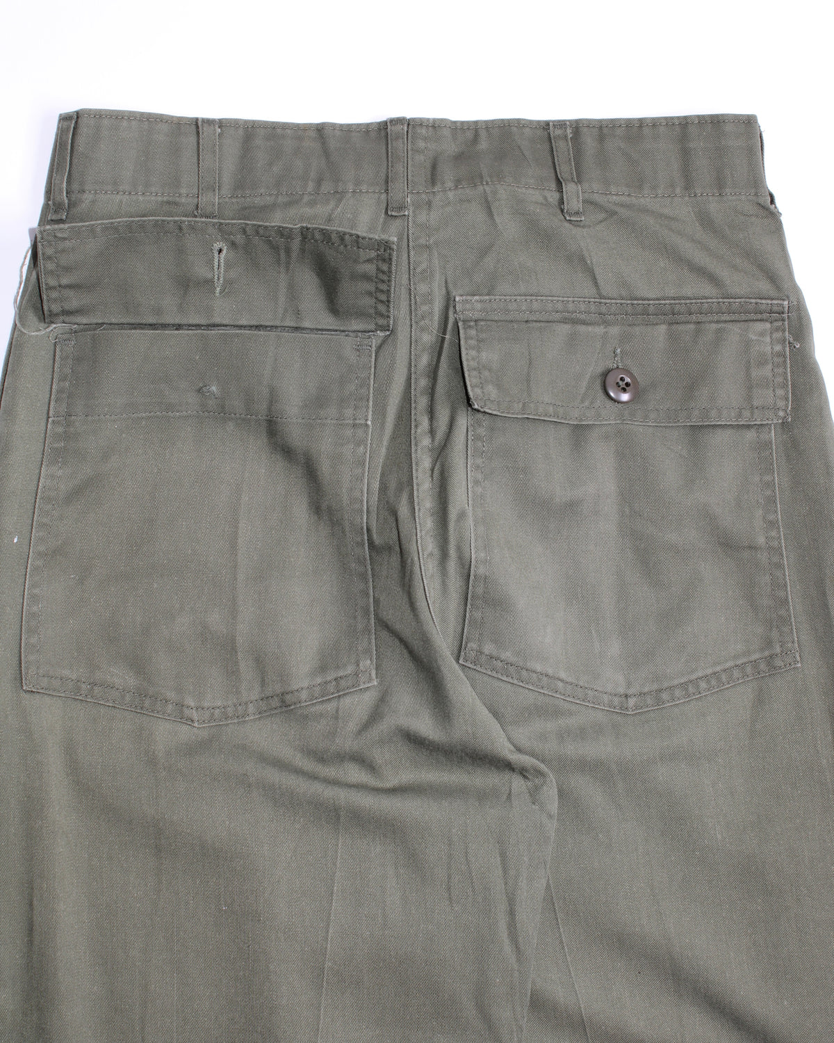 US ARMY VINTAGE OG 507 FATIGUE PAINTER PANTS OLIVE GREEN - W30