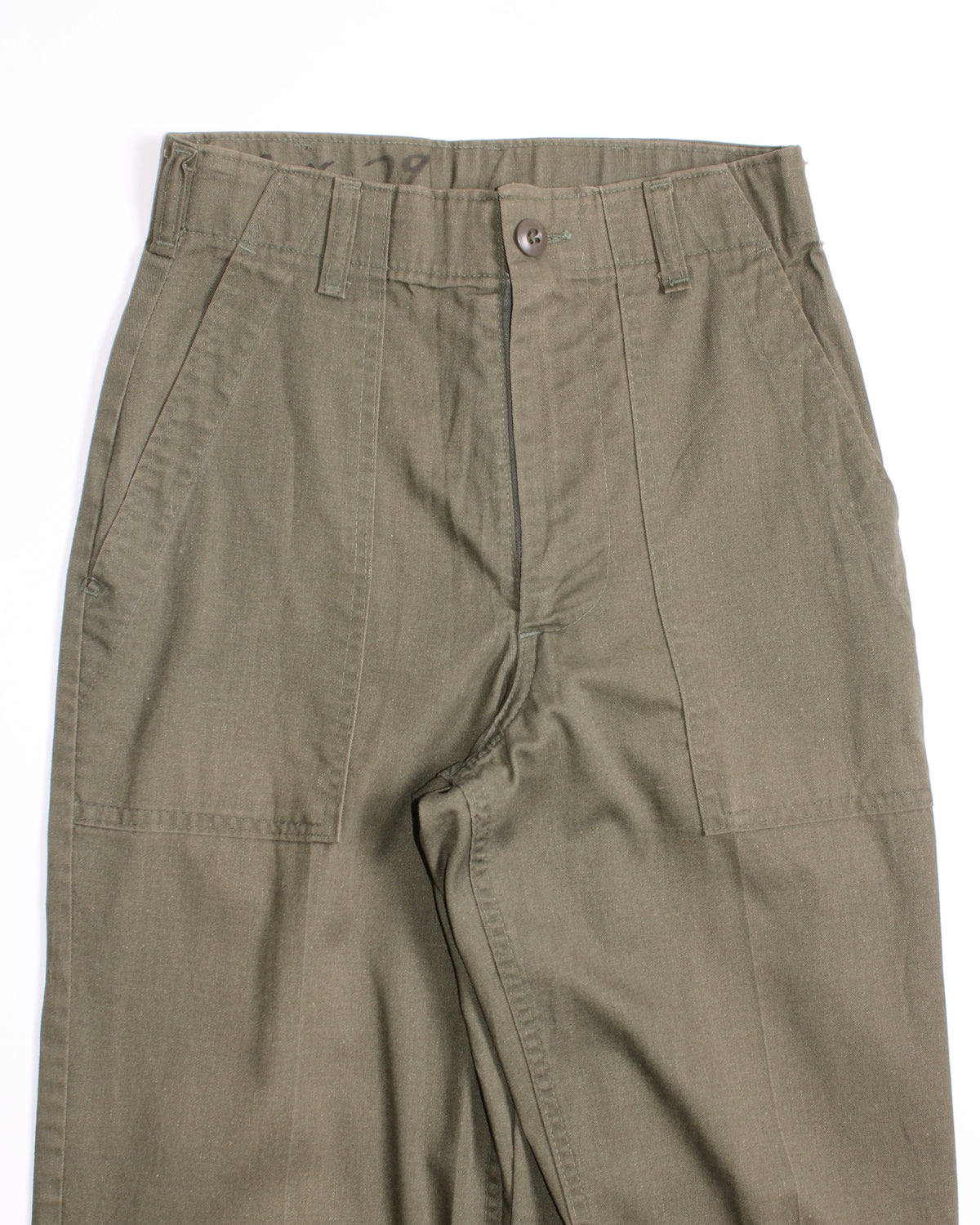 US ARMY VINTAGE OG 507 FATIGUE PANTS OLIVE GREEN - W26