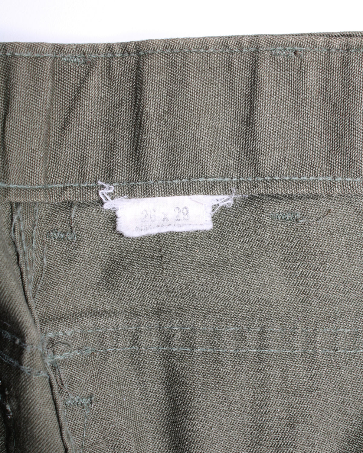 US ARMY VINTAGE OG 507 FATIGUE PANTS OLIVE GREEN - W26