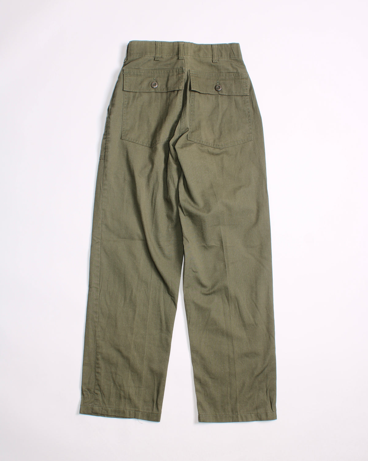 US ARMY VINTAGE OG 507 FATIGUE PANTS OLIVE GREEN - W26