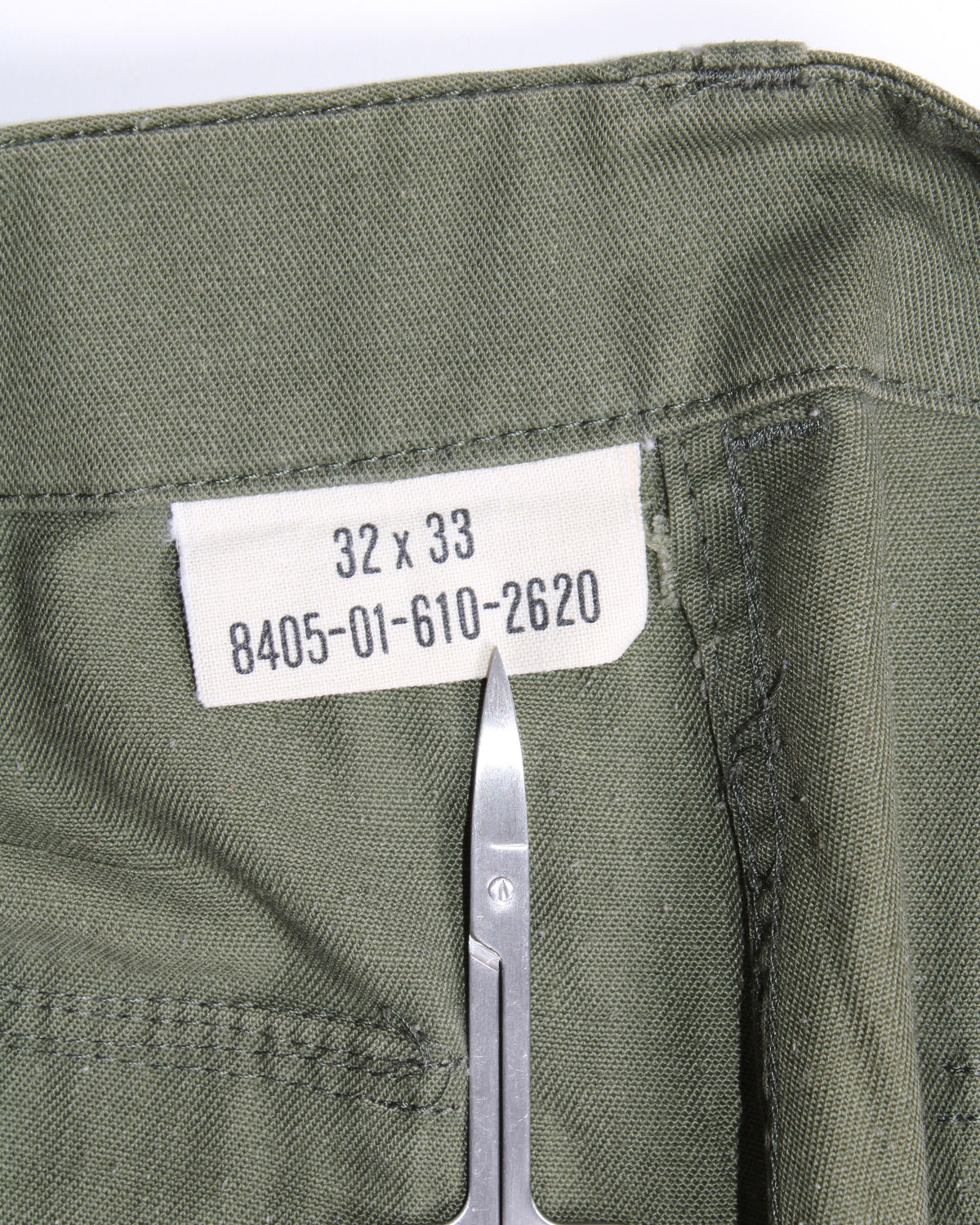 US ARMY VINTAGE OG 507 FATIGUE PANTS OLIVE GREEN - W32