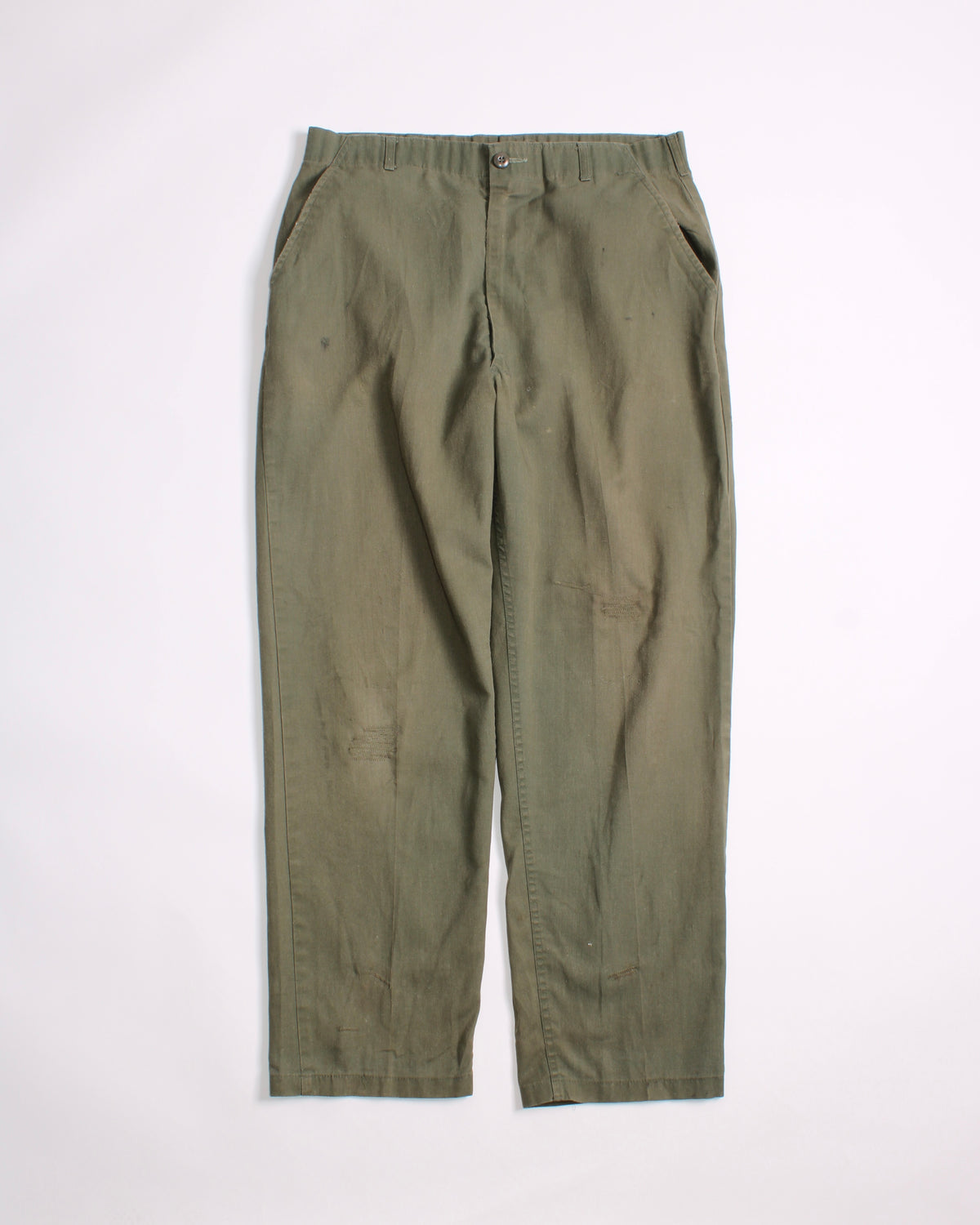 US ARMY VINTAGE OG 507 FATIGUE PANTS OLIVE GREEN - W36