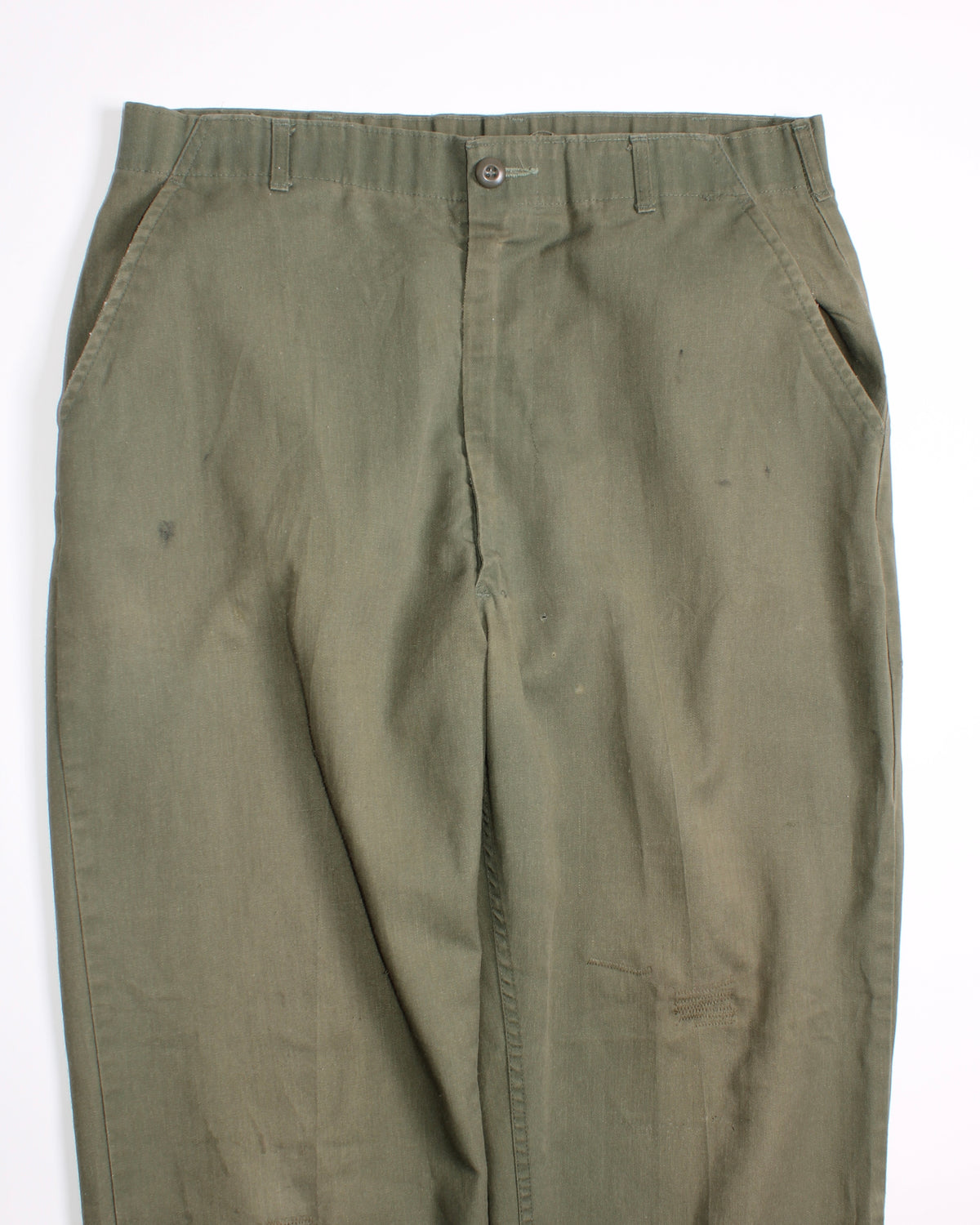 US ARMY VINTAGE OG 507 FATIGUE PANTS OLIVE GREEN - W36