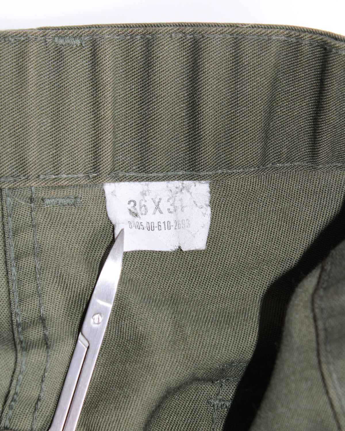 US ARMY VINTAGE OG 507 FATIGUE PANTS OLIVE GREEN - W36