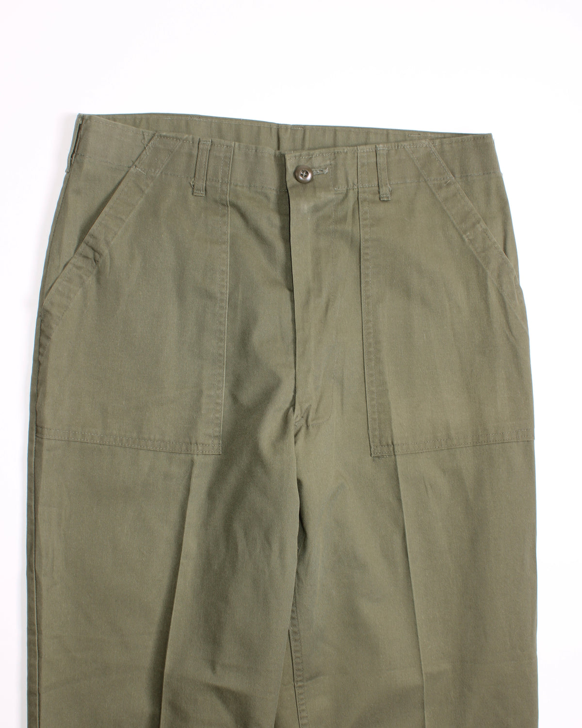 US ARMY VINTAGE OG 507 FATIGUE PAINTER PANTS OLIVE GREEN - W36