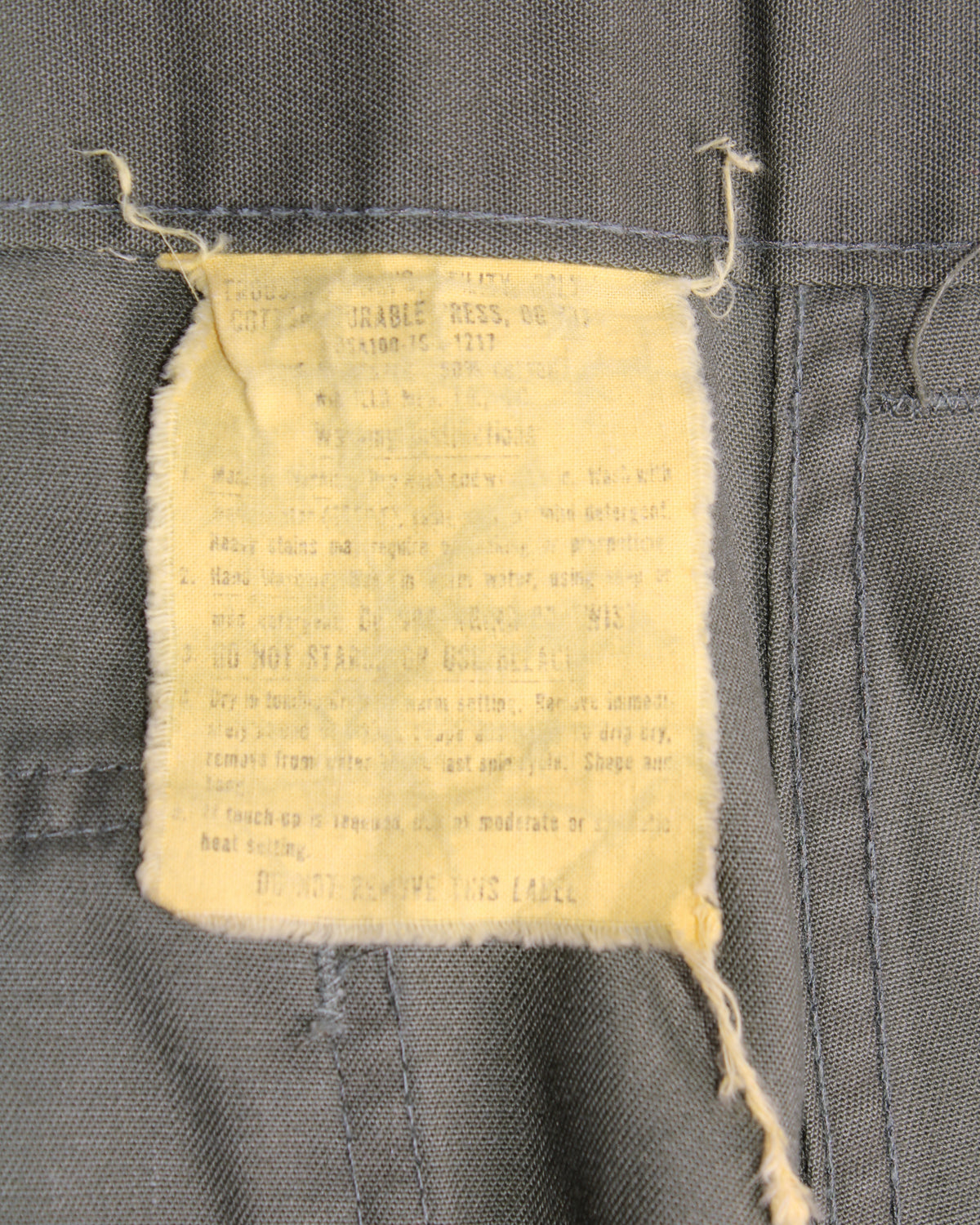 US ARMY VINTAGE OG 507 FATIGUE PAINTER PANTS OLIVE GREEN - W36