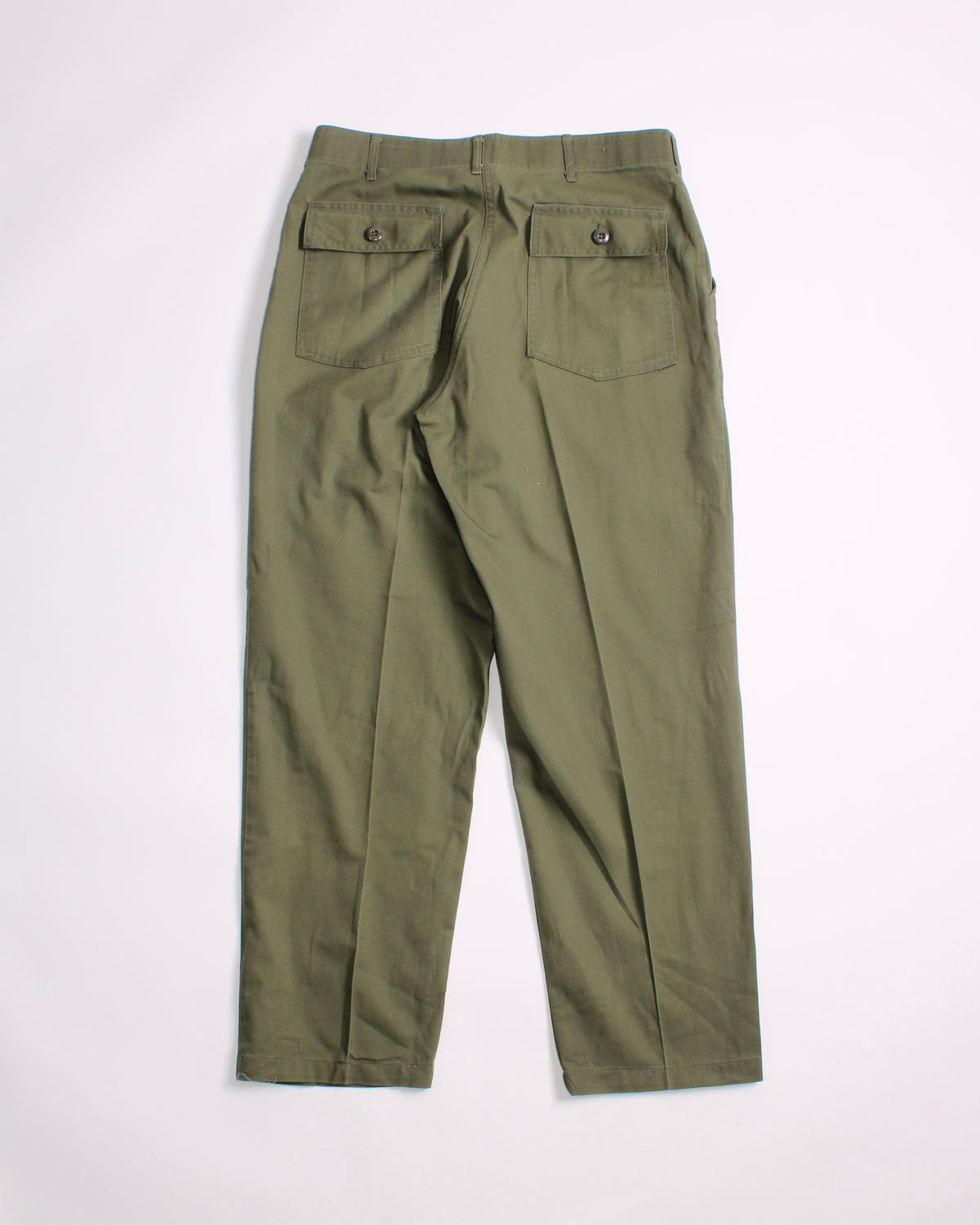 US ARMY VINTAGE OG 507 FATIGUE PAINTER PANTS OLIVE GREEN - W36