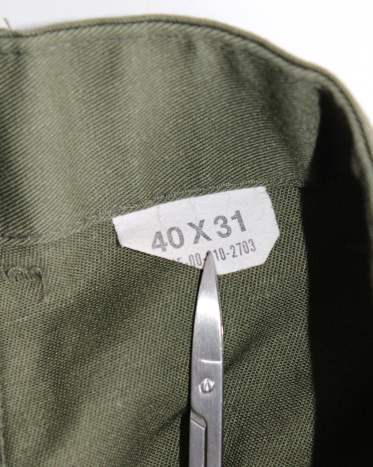 US ARMY VINTAGE OG 507 FATIGUE PANTS OLIVE GREEN - W40