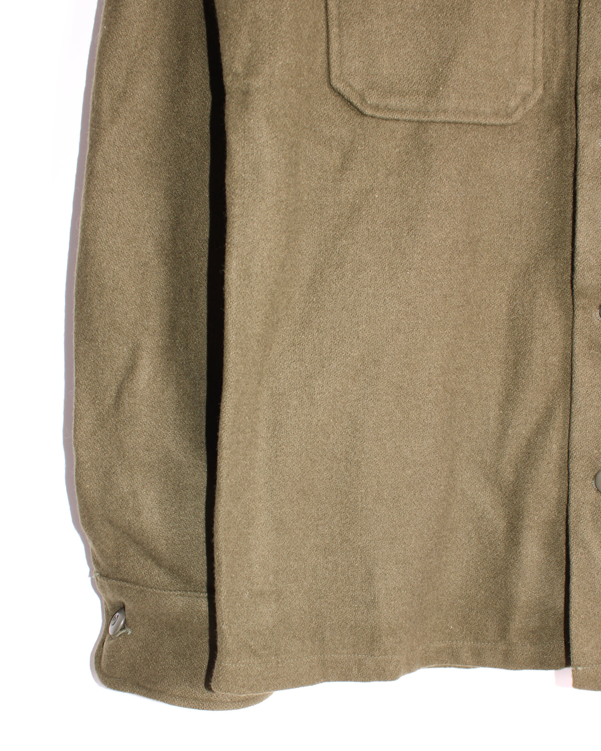 US ARMY VINTAGE OG 108 WOOL SHIRT OLIVE GREEN - SMALL