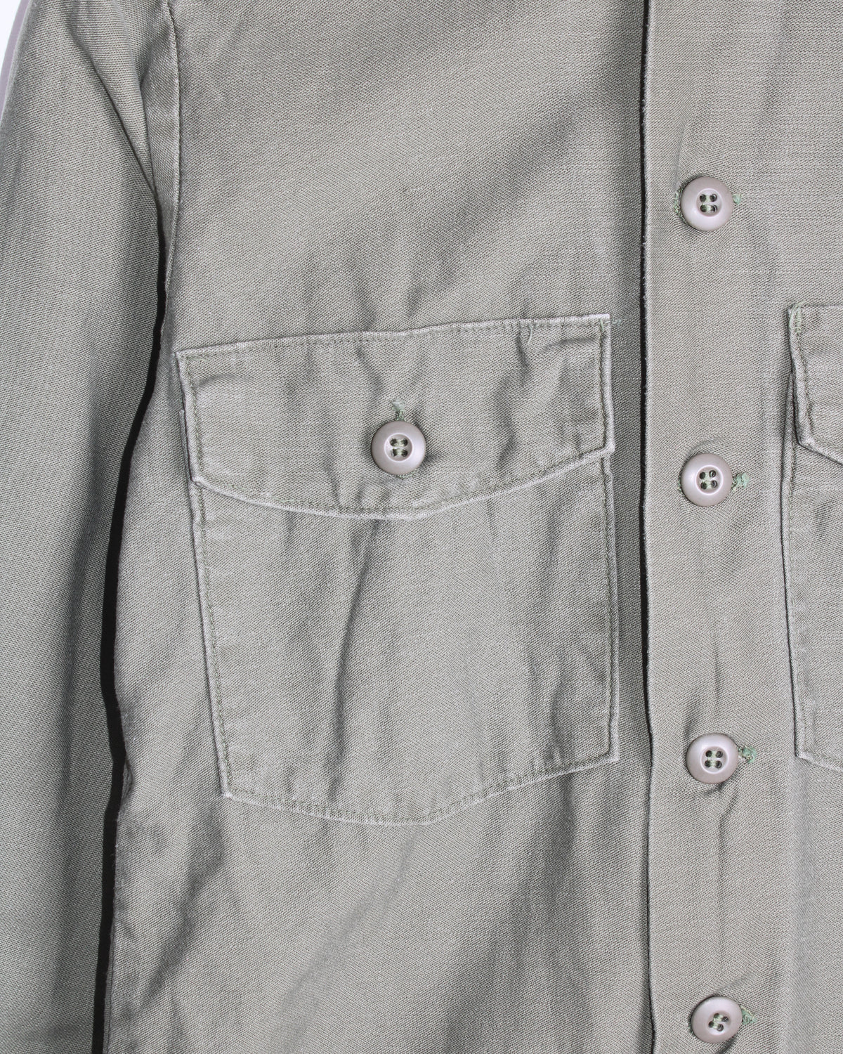 US ARMY VINTAGE OG 107 FATIGUE SHIRT GREEN - S/M