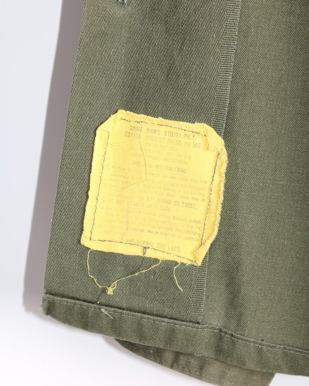 US ARMY VINTAGE OG 507 FATIGUE SHIRT OLIVE GREEN - S/M
