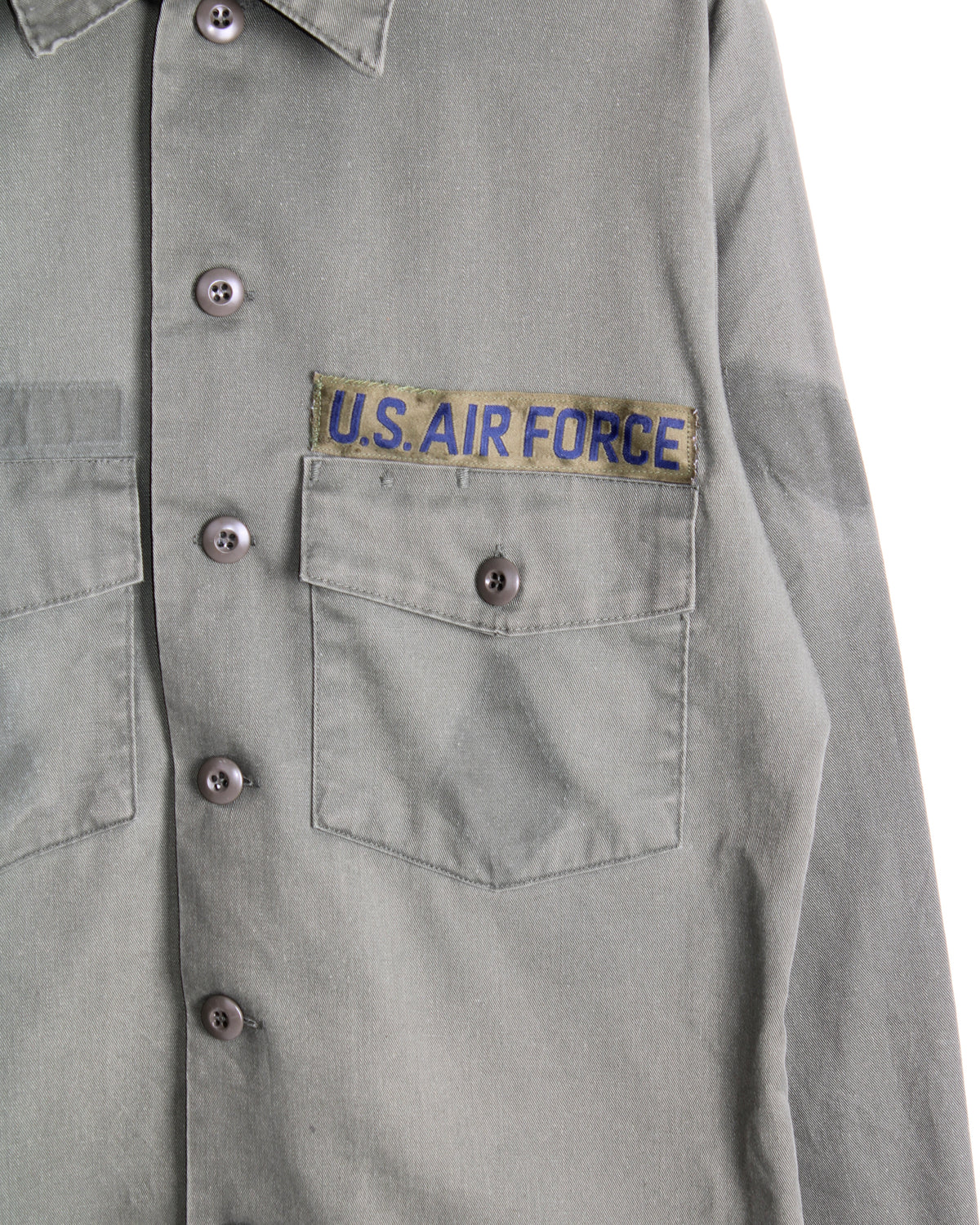 US ARMY VINTAGE OG 507 FATIGUE SHIRT OLIVE GREEN - M/L