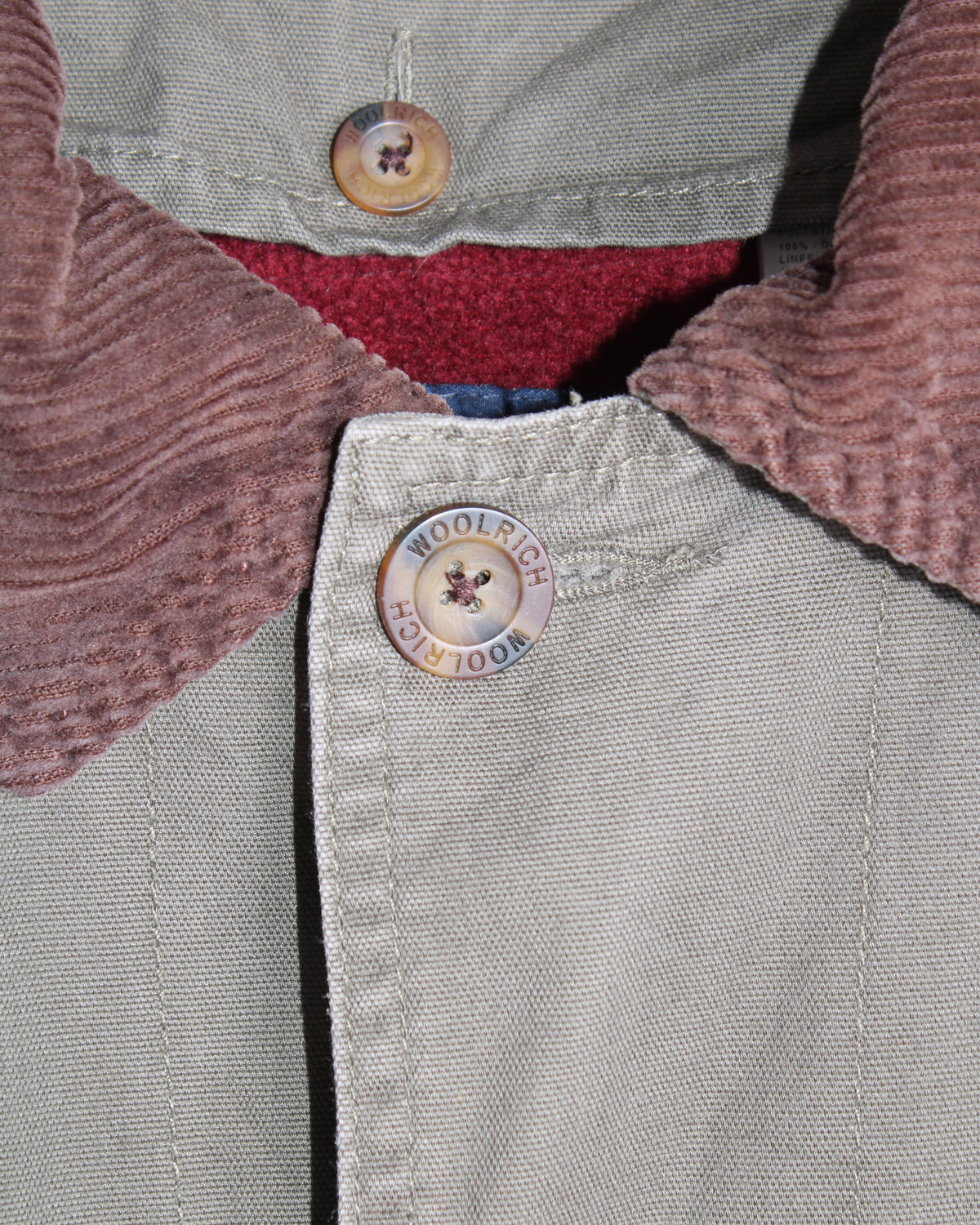 WOOLRICH VINTAGE LODEN HUNTING JACKET CANVAS FADED GREEN - XL