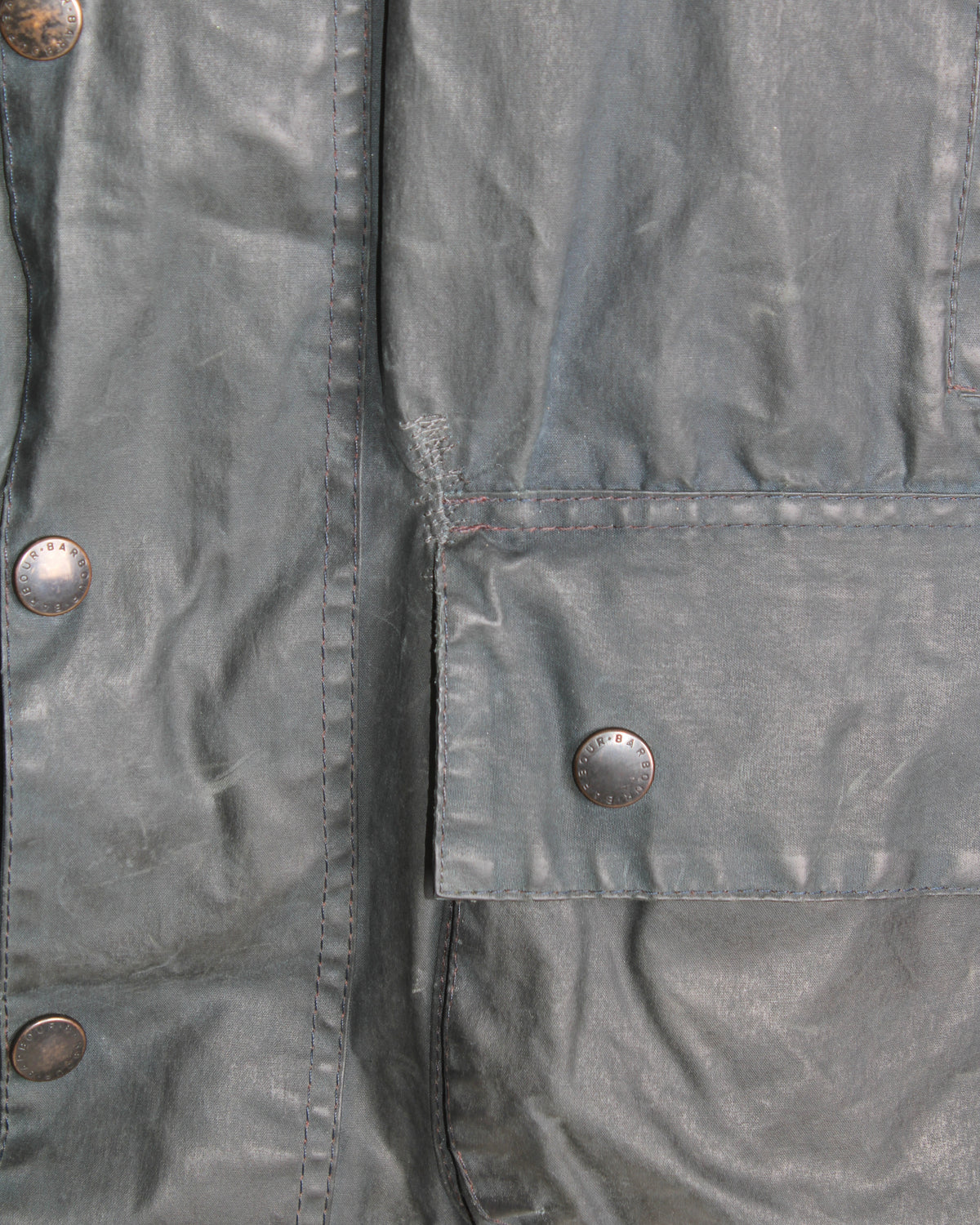 BARBOUR BEAUFORT VINTAGE WAX JACKET BLUE - S/M