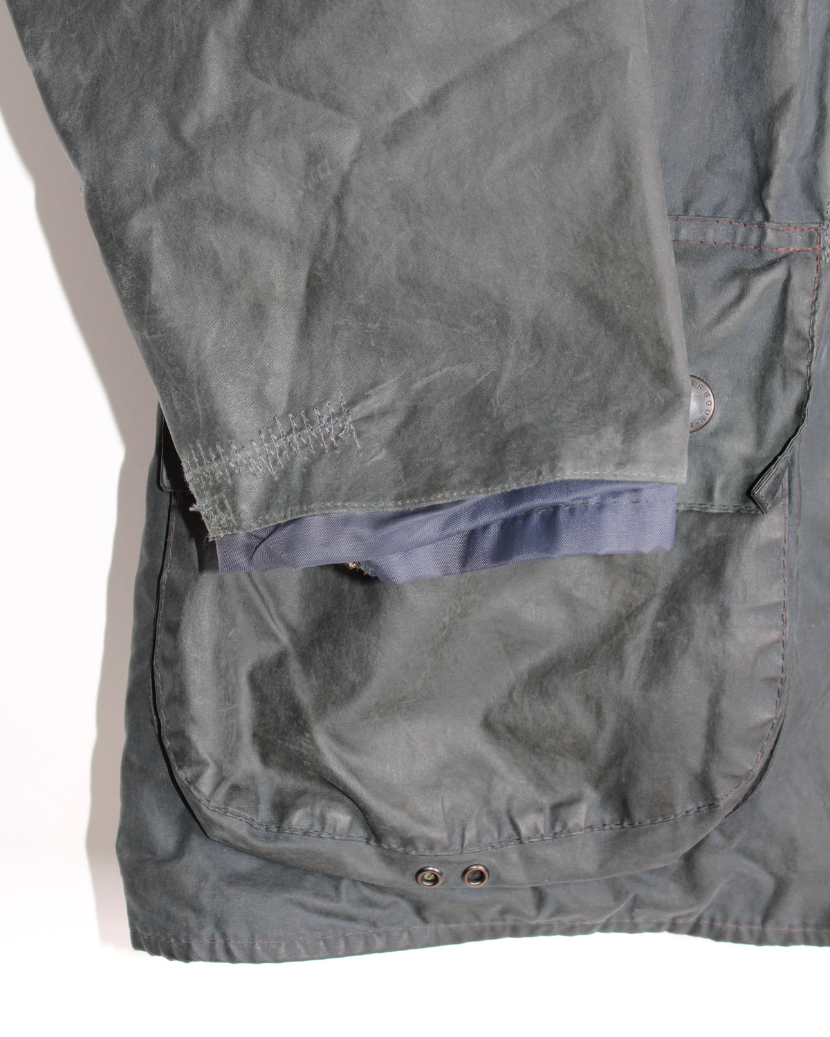 BARBOUR BEAUFORT VINTAGE WAX JACKET BLUE - S/M