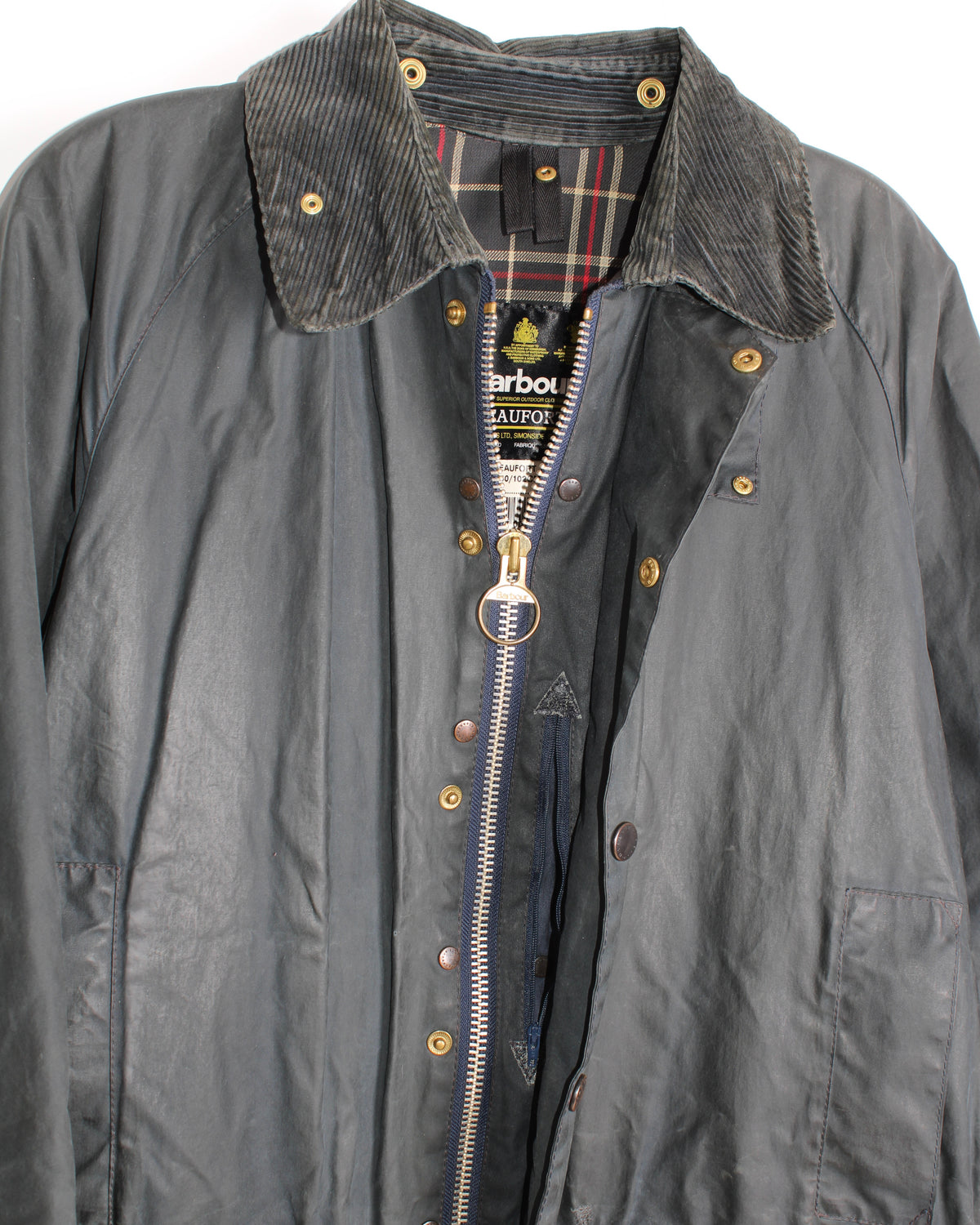 BARBOUR BEAUFORT VINTAGE WAX JACKET BLUE - S/M