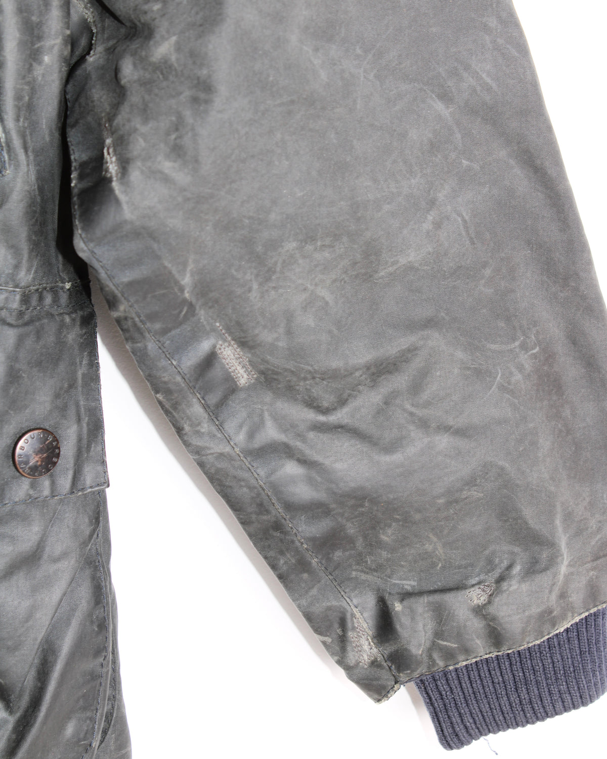 BARBOUR BEDALE VINTAGE WAX JACKET NAVY BLUE - S/M