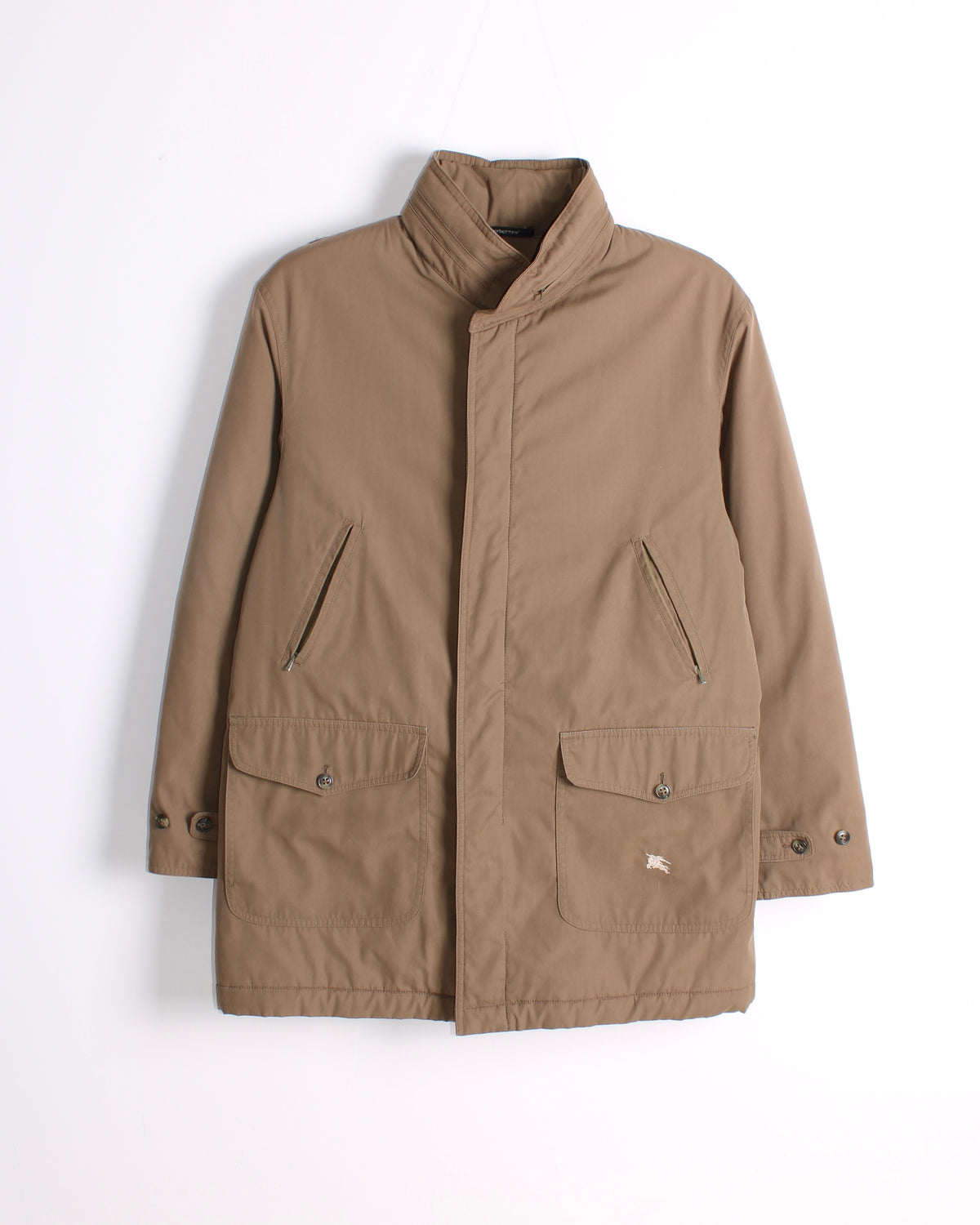BURBERRY VINTAGE TRENCH COAT HEAVY JACKET KHAKI BEIGE - L/XL