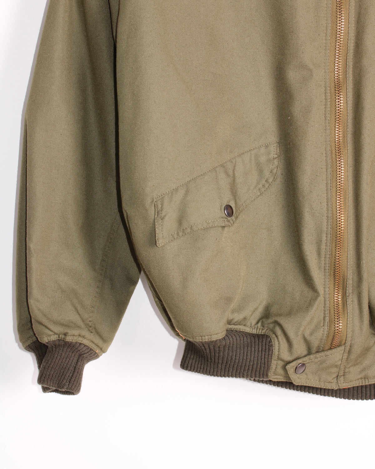 VINTAGE BOMBER MA-1 JACKET ARMY GREEN - L/XL