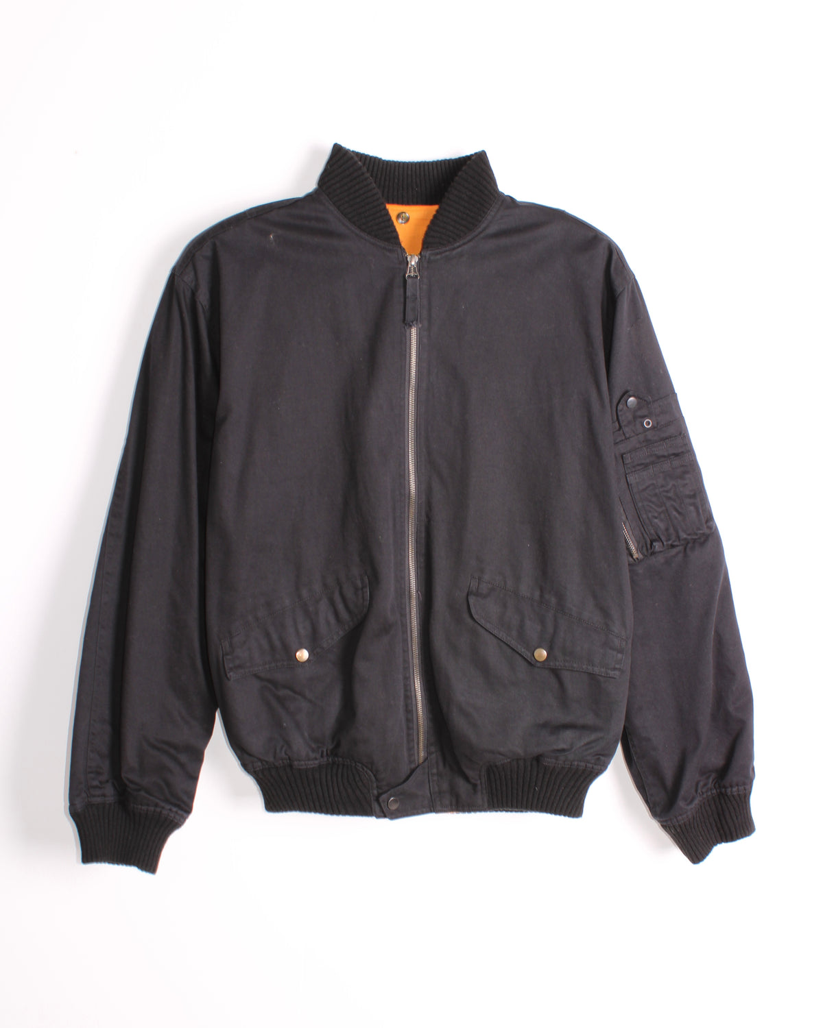VINTAGE BOMBER MA-1 JACKET BLACK - M/L