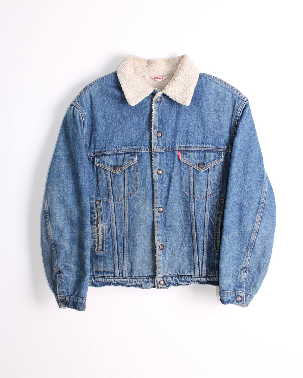 LEVIS VINTAGE SHERPA LINED DENIM JACKET 1990S VTG - M/L