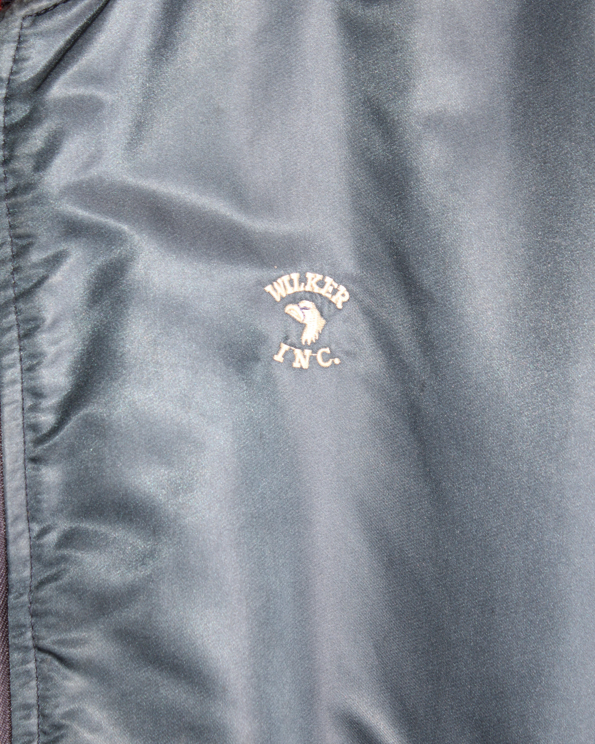 WILKER VINTAGE BOMBER MA-1 JACKET BLUE MADE IN USA - L