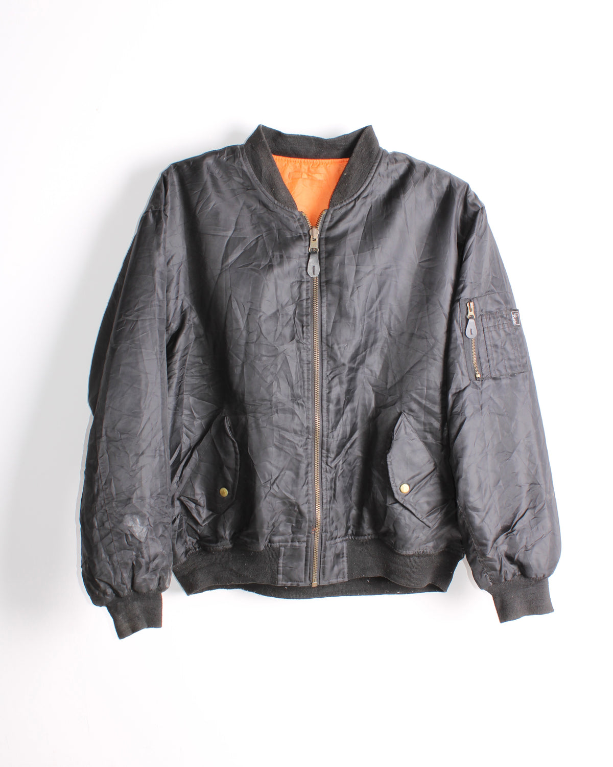 VINTAGE BOMBER MA-1 JACKET BLACK - 3XL