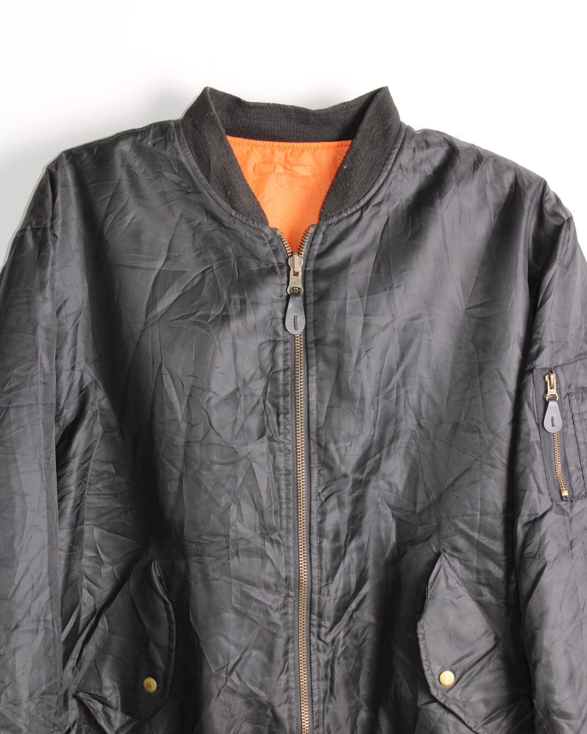 VINTAGE BOMBER MA-1 JACKET BLACK - 3XL