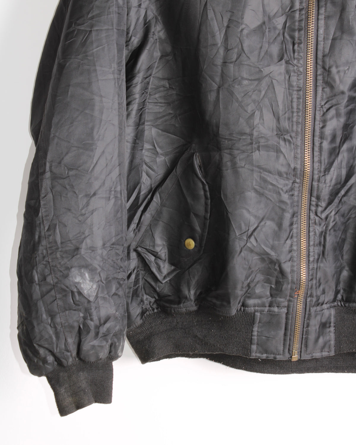 VINTAGE BOMBER MA-1 JACKET BLACK - 3XL