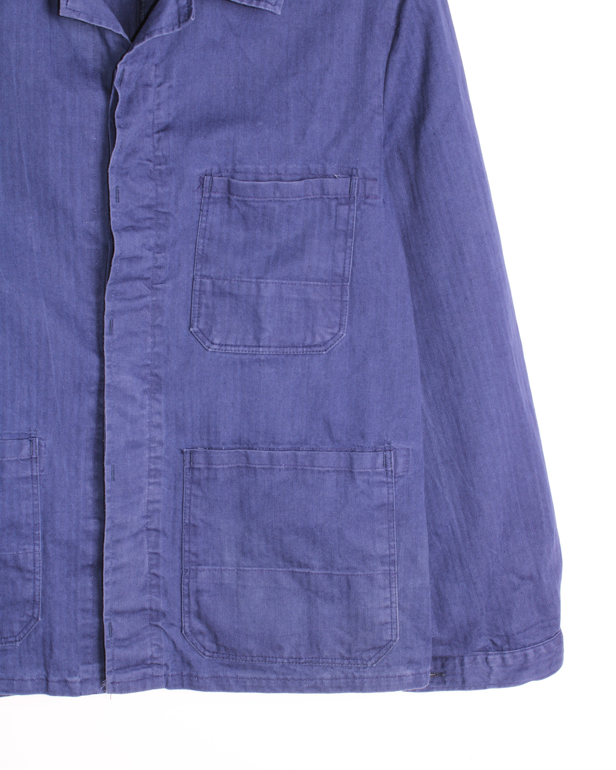 VINTAGE WORKWEAR CHORE JACKET HBT BLEU DE TRAVAIL - S/M