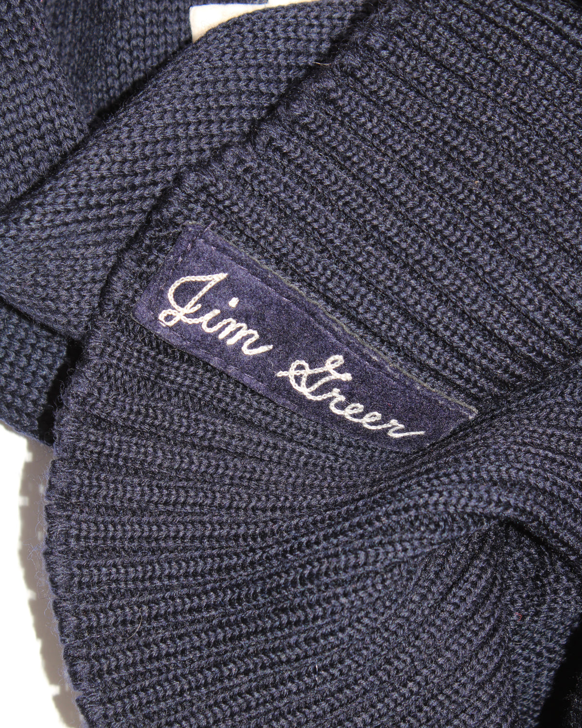 VINTAGE 60S VARSITY LETTERMAN SWEATER SAND KNITTING MILLS BLUE - M/L