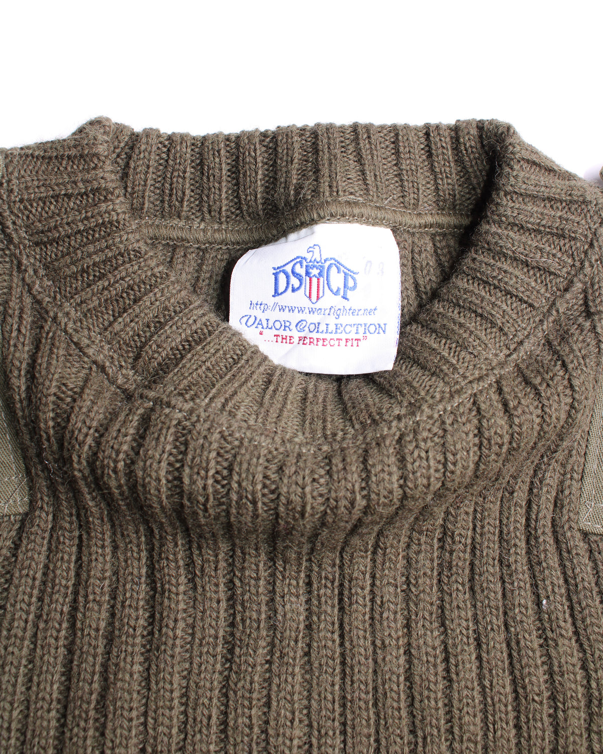 US ARMY VINTAGE WOOL KNIT OLIVE GREEN - S/M