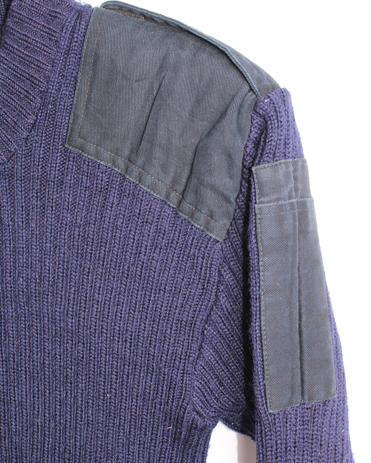 US ARMY VINTAGE 80S WOOL KNIT NAVY BLUE - M/L